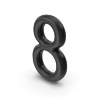 Number 8 Black PNG & PSD Images