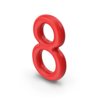 Number 8 Red PNG & PSD Images