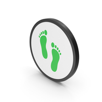 Icon Footprint Green PNG & PSD Images