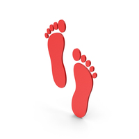 Symbol Footprint Red PNG & PSD Images