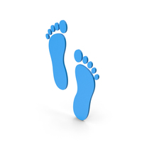 Symbol Footprint Blue PNG & PSD Images