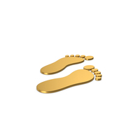 Gold Symbol Footprint PNG & PSD Images