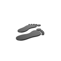 Black Symbol Footprint PNG & PSD Images