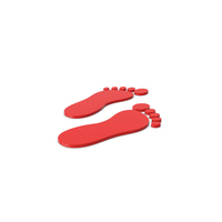 Footprint Symbol Red PNG & PSD Images