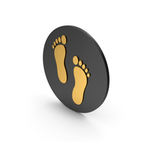 Footprint Gold Icon PNG & PSD Images