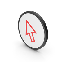 Icon Cursor Arrow Red PNG & PSD Images