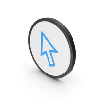 Icon Cursor Arrow Blue PNG & PSD Images