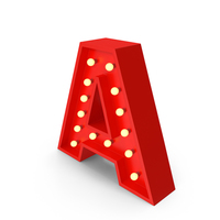 Bulb Letter A PNG & PSD Images