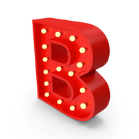 Bulb Letter B PNG & PSD Images