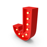 Bulb Letter J PNG & PSD Images