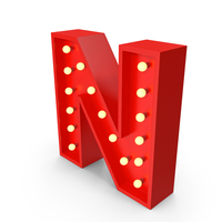 Bulb Letter N PNG & PSD Images