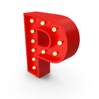 Bulb Letter P PNG & PSD Images