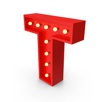 Bulb Letter T PNG & PSD Images