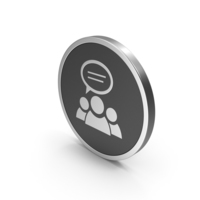 Silver Icon People Talking PNG & PSD Images
