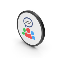 Icon People Talking Colored PNG & PSD Images