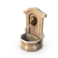 Antique Stone Lion Fountain PNG & PSD Images