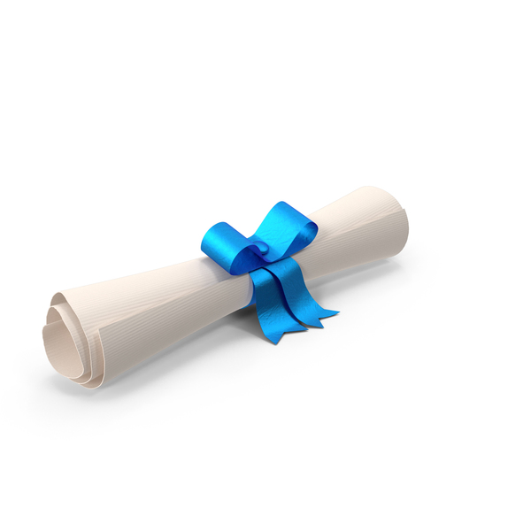 Cartoon Diploma Blue PNG & PSD Images