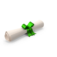 Cartoon Diploma Green PNG & PSD Images