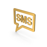 Symbol SMS Message Gold PNG & PSD Images