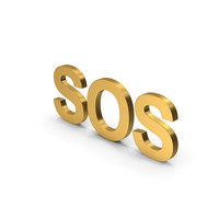 SOS Gold PNG & PSD Images