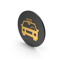 Taxi Gold Icon PNG & PSD Images