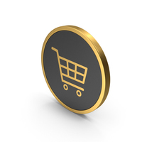 Gold Icon Shopping Cart PNG & PSD Images
