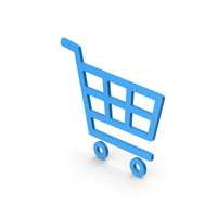 Symbol Shopping Cart Blue PNG & PSD Images