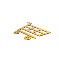 Gold Symbol Shopping Cart PNG & PSD Images