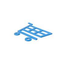 Blue Symbol Shopping Cart PNG & PSD Images