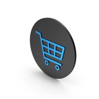 Shopping Cart Blue Icon PNG & PSD Images