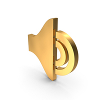Low Sound Gold Icon PNG & PSD Images
