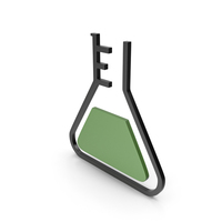 Flask Black and Green Icon PNG & PSD Images