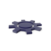 Gear Dark Blue Icon PNG & PSD Images