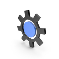 Gear Black and Blue Icon PNG & PSD Images