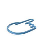 One Finger Blue Icon PNG & PSD Images