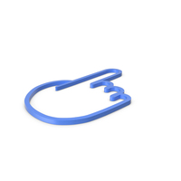 One Finger Blue Icon PNG & PSD Images