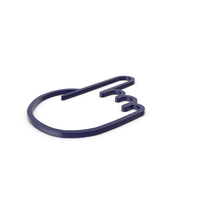 One Finger Dark Blue Icon PNG & PSD Images
