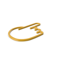 One Finger Yellow Icon PNG & PSD Images