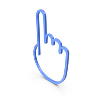 One Finger Blue Icon PNG & PSD Images