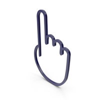 One Finger Dark Blue Icon PNG & PSD Images
