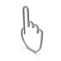 One Finger Grey Icon PNG & PSD Images