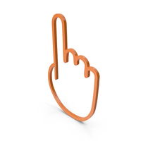 One Finger Orange Icon PNG & PSD Images