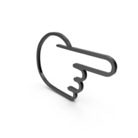 One Finger Black Icon PNG & PSD Images