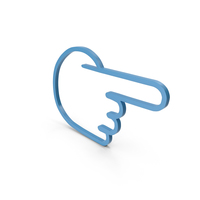 One Finger Blue Icon PNG & PSD Images