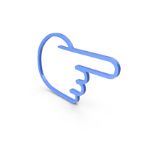 One Finger Blue Icon PNG & PSD Images