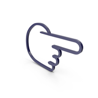 One Finger Dark Blue Icon PNG & PSD Images