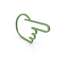 One Finger Green Icon PNG & PSD Images