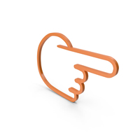 One Finger Orange Icon PNG & PSD Images