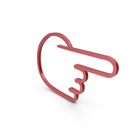 One Finger Red Icon PNG & PSD Images