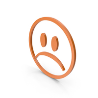 Unhappy Orange Icon PNG & PSD Images